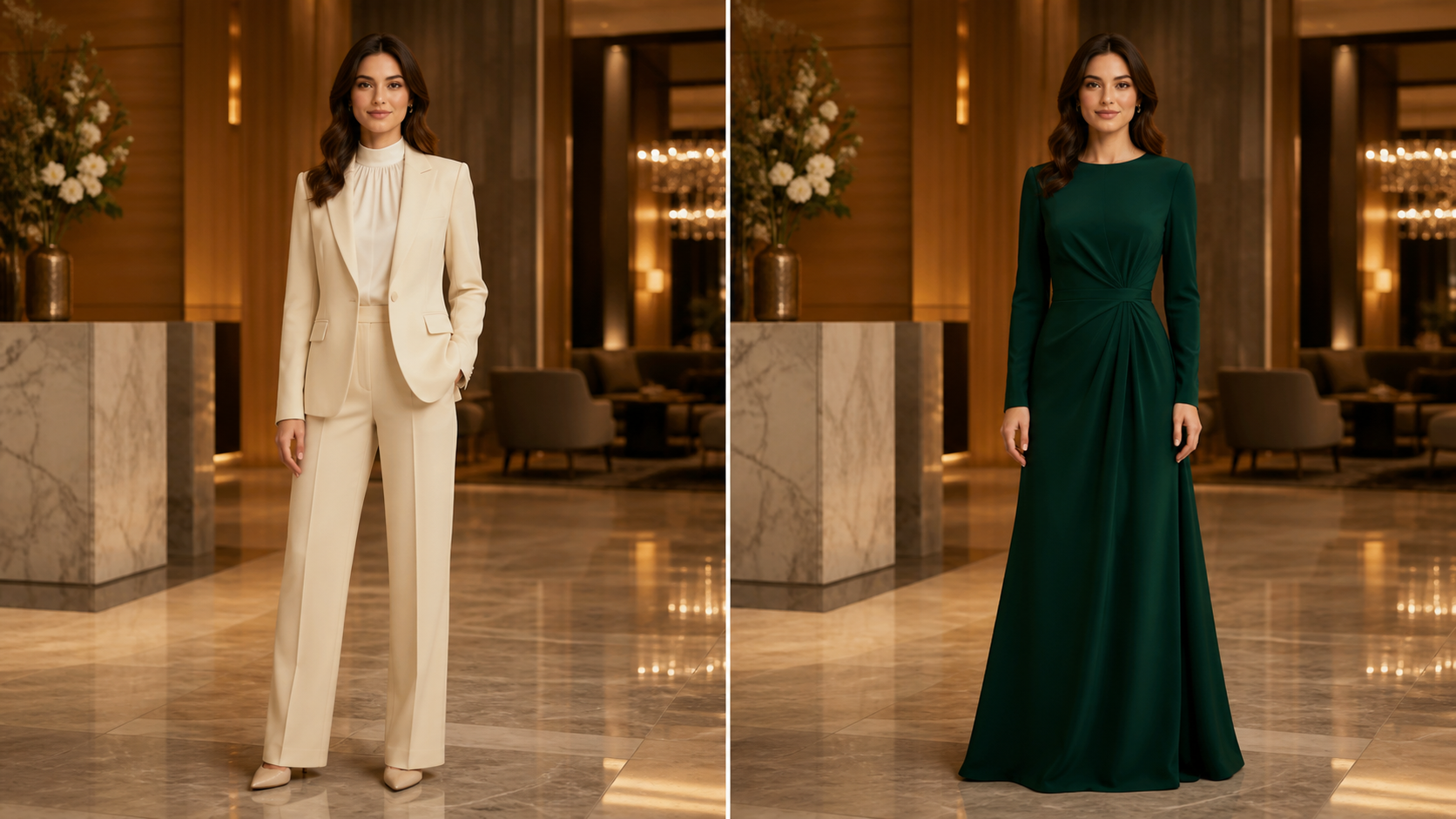 Editorial-Abendlook virtual try-on example